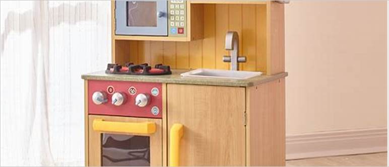 Small wooden play kitchen